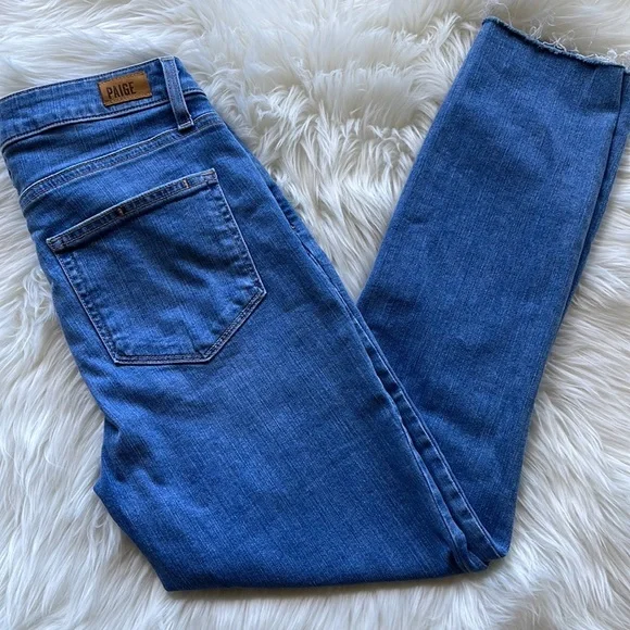 PAIGE Hoxton Crop Distressed Hem Jean - Picture 8 of 8